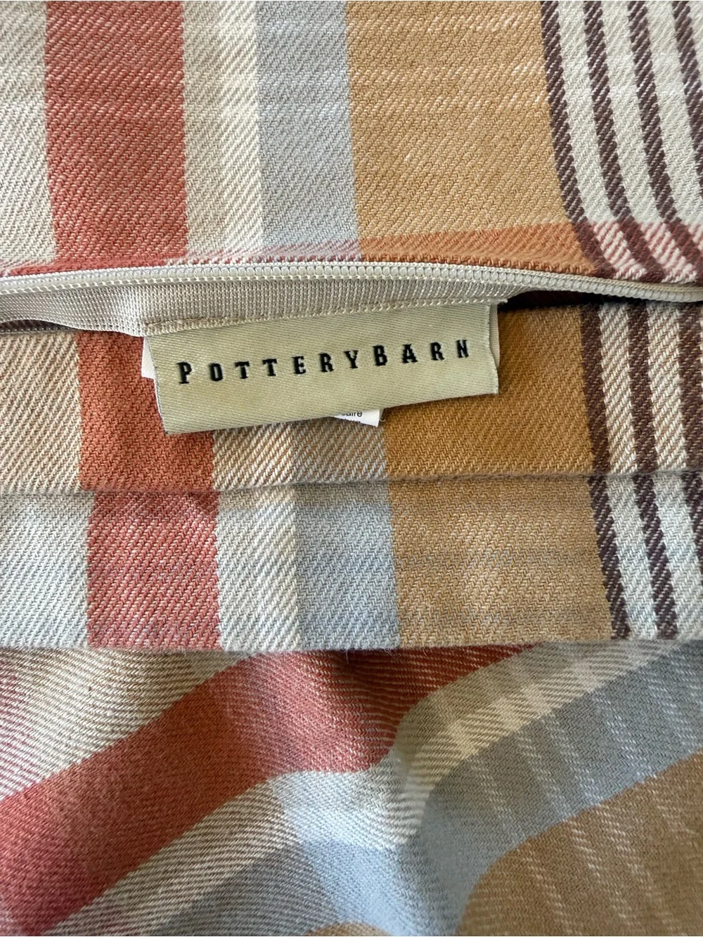 Potterybarn Pumpkin Plaid pillow cover